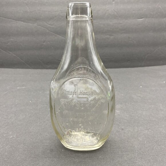 VTG New Creek Station Paddy Town M Glass Bottle Centennial Clear Keyser W VA 74 - Picture 8 of 10
